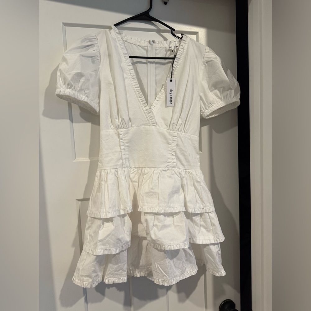 White mini dress